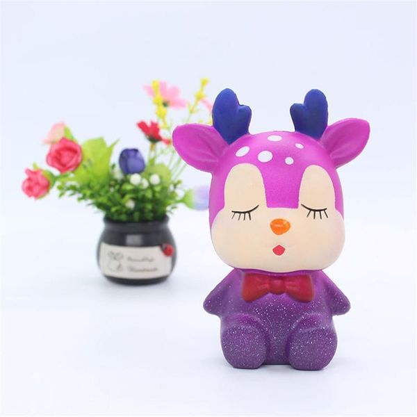 

cute christmas deer squishy toy squeeze slow rising stress reliever party supply kids gift home decoration