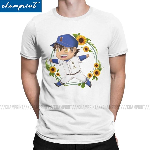 

мужчины eijun наш солнечный подсолнечника мальчик футболки алмазные нет ace аниме бейсбол спорт манга tops новизна тройники большого размера