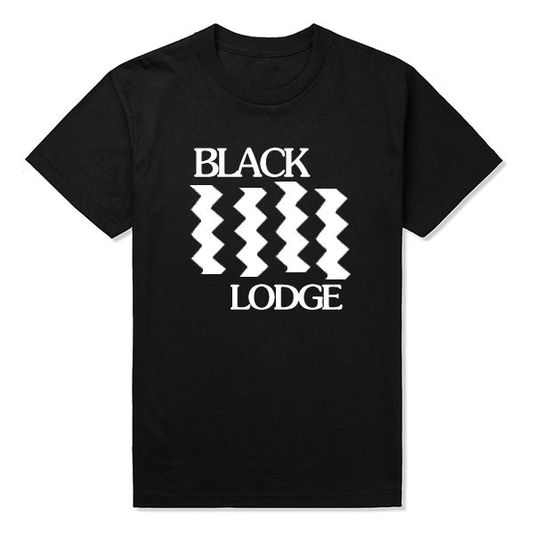 

t shirt men's twin peaks black lodge flag tee shirt accept customized 100% cotton ing