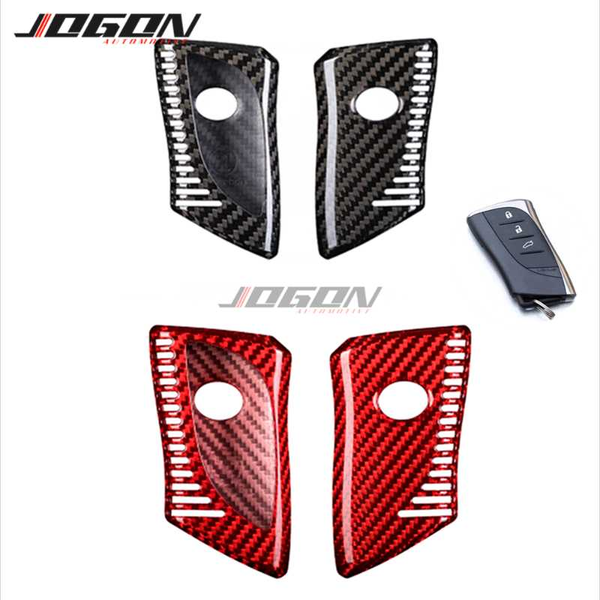 

real carbon fiber key case key fob cover trim for es 200 300h 350 f sport 2020 2020, Silver