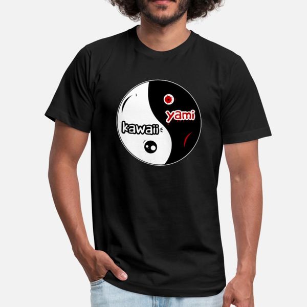 

yami kawaii ying yang harajuku t shirt men print tee shirt plus size 3xl cool fitness casual summer family shirt