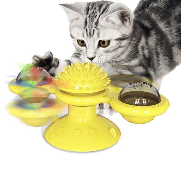 

windmill toys for cats puzzle whirling turntable with brush cat play game toys windmill kitten interactive supplies pet