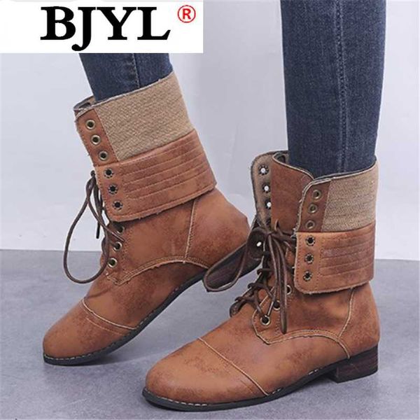 

2020 winter women's boots leather boot fashion boots women ankle low heel warm lace up for women botas mujer, Black