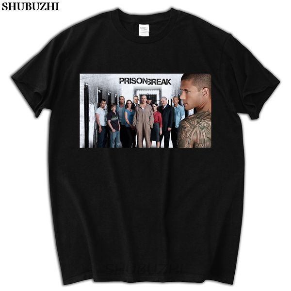 

plain t-shirt men man's tv drama series michael prison break men t shirt 100% cotton short sleeve group tee