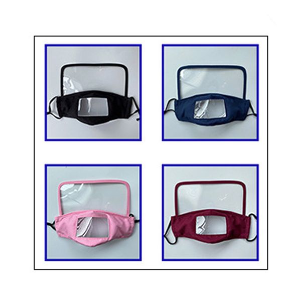 

хлопчатобумажный пылезащитный рот маска для лица с чистым окном видимый щит глаз ветрозащитный моющийся и многоразовый маска для взрослых и