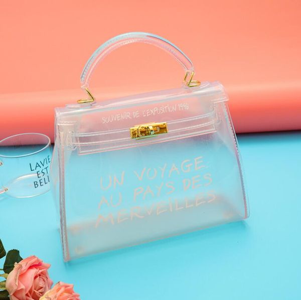 

women's bag new fashion handbag transparent shoulder messenger bag casual versatile women's bag
