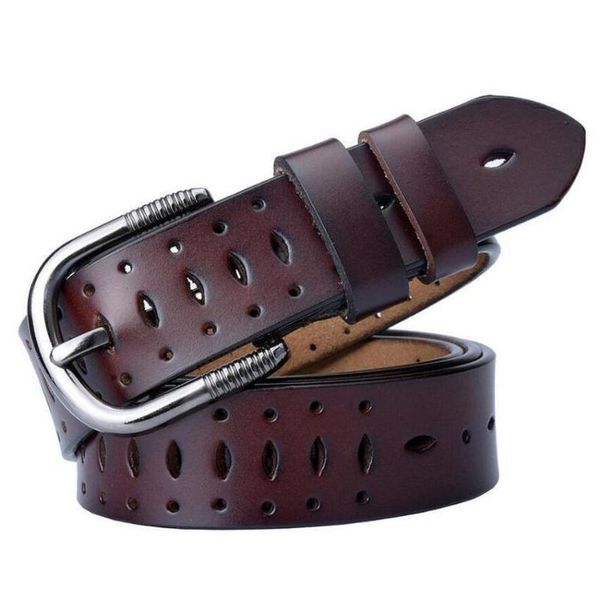 

натуральная кожа женщины выдалбливают ремень повелительницу натуральной кожи jeans пояса конструктора класса люкс ремень waistband zlb419, Black;brown