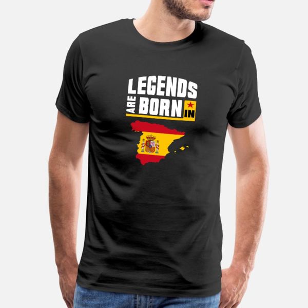 

legends are born in spain t shirt men design 100% cotton round neck clothes anti-wrinkle funny spring natural shirt