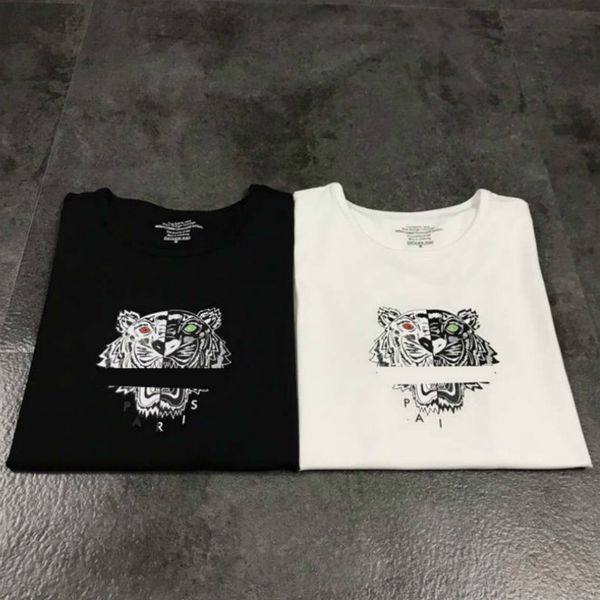 

mens t shirt fashion tees breathable loose shorts sleeves tiger print t shirts summer 2020 wholesale, White;black