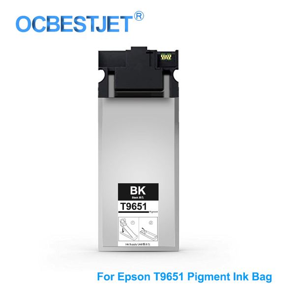 

ink refill kits 200ml/pcs t9651 xl t9651xl pigment bag with chip for workforce pro wf-m5299 m5799 printer pack