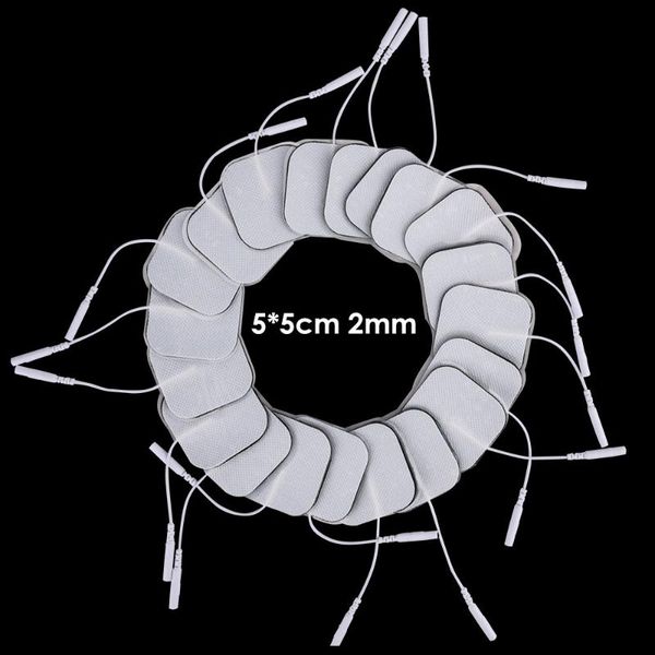 

20/50pcs 5*5cm tens physiotherapy electrode pads muscle stimulator silicone gel tens electrodes digital acupuncture ems pads