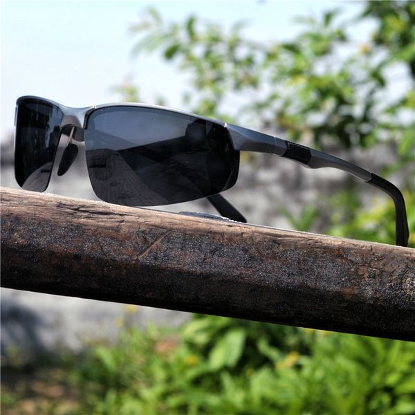 

aluminum-magnesium sunglasses men driving rectangle sun glasses male mirror olarized sunglasses nx, White;black