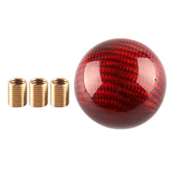 

carbon fiber car gear shift knob shifter lever stick universal red