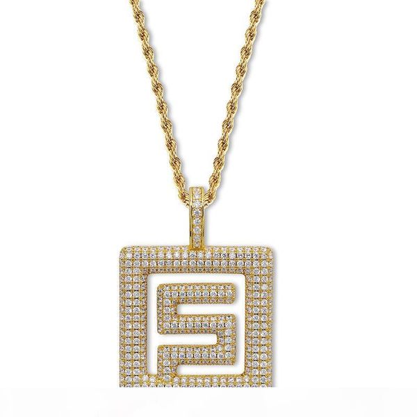 

mens ale hip hop jewelry gold silver color full cz number pendant with 24inch rope chain nice gift for boy friend