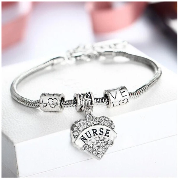 

ylwhjj brand white rhinestones crystal heart pendant chain charm bracelet for women love fashion jewelry gift wholesale, Black