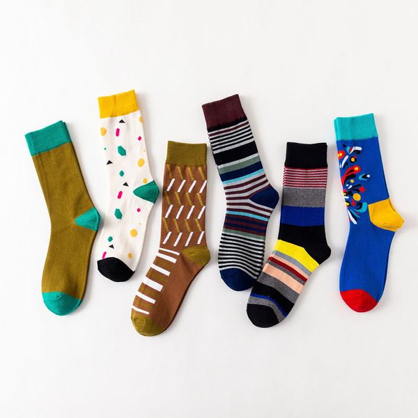 

cotton breathable harajuku socks fashion simple couple candy color men socks, Black