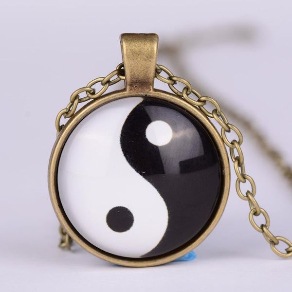 

tai american alloy map and necklace yin sale wholesale european vintage yang pendant fashion time bagua gemstone chi otsweet gwzjr, Silver
