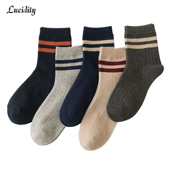 

3pairs/lot=6pieces autumn winter socks men tube pumping parallel bars man cotton socks casual fashion male, Black