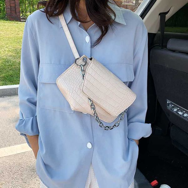 

fantasy 2020 irregular stone crocodile pattern pu handbags for women 5 colors fashion metal chain shoulder crossbody bag female