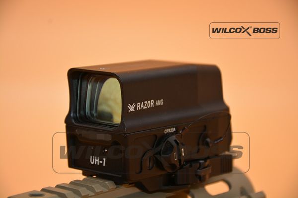 

razor optical uh-1 holographic sight red dot sight reflex sight usb charge for 20mm mount airsoft hunting rifle (black