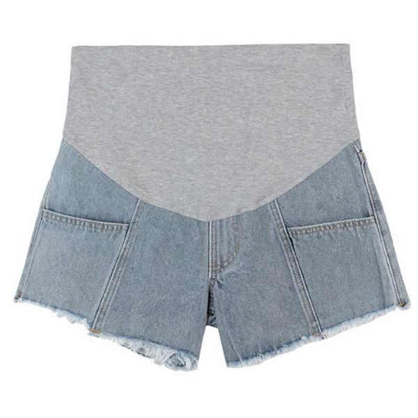 

pregnant women denim three-quarter shorts 2020 new summer denim shorts pregnant women belly lift casual loose jeans, White;black