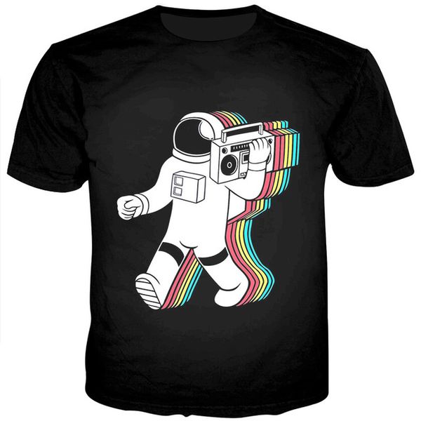 

cloudstyle summer galaxy 3d astronaut music walk men 3d print shirts horror plus size oversized men clothing