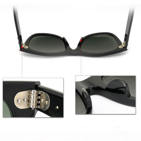 

new uv400 protection sunglasses plank black sunglasses glass lens black glasses beach sunglasses 2140 designer sun glasses, White;black