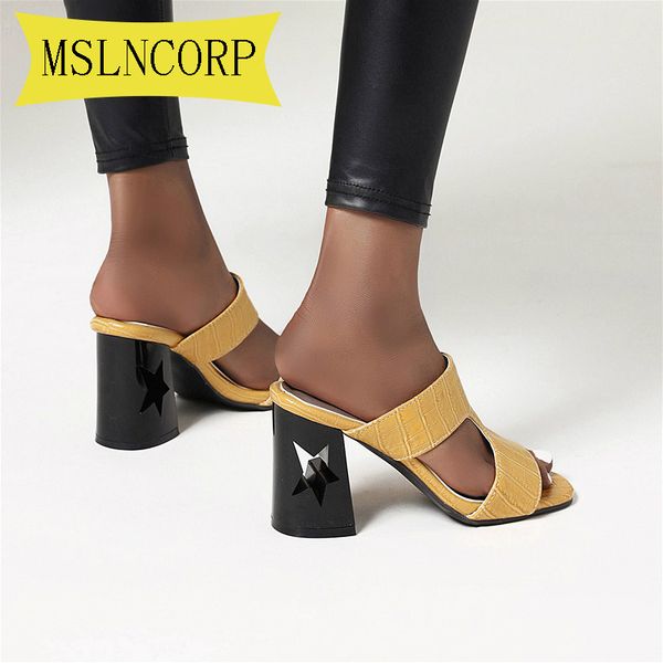 

plus size 34-48 summer rome sandal women leisure slippers fashion women sandals slides shoes square heel high heels sandal, Black