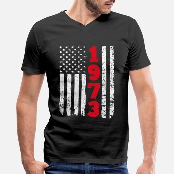 

usa 1973 flag t shirt men customized cotton plus size 3xl crazy funny spring novelty shirt, White;black