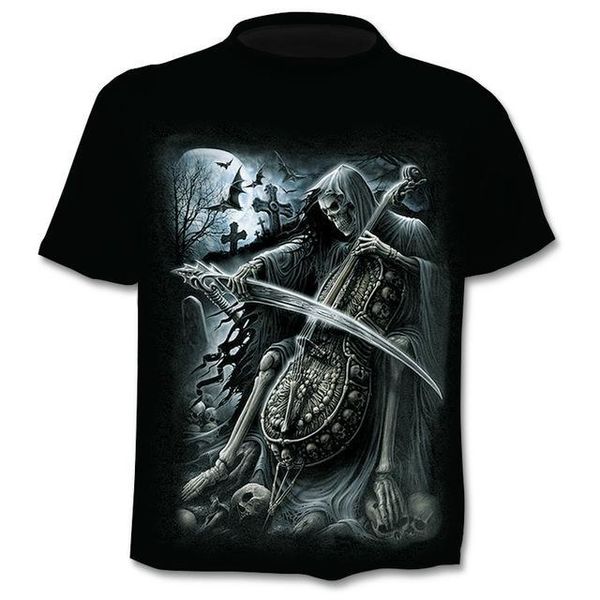 

skull rock japan punk anime gothic rock 3d print shirts graphic oversized horror men clothing