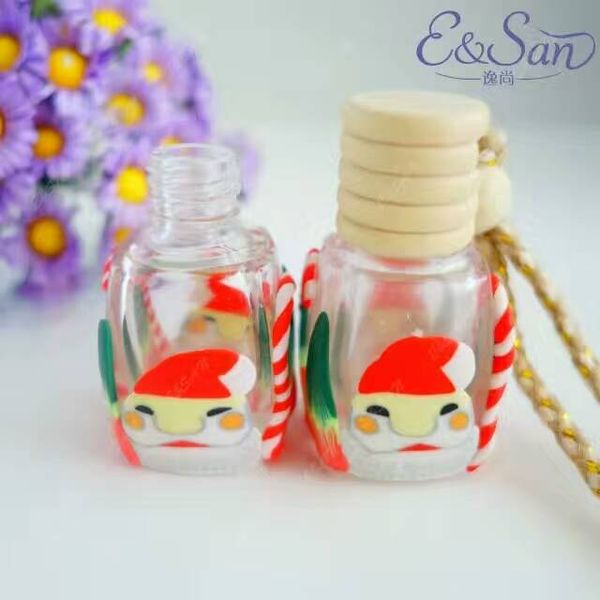 

eyebrow tools & stencils 100pcs/lot rgb35-8mlsmall square a pack of clay bottles santa printing car hanging glass bottle
