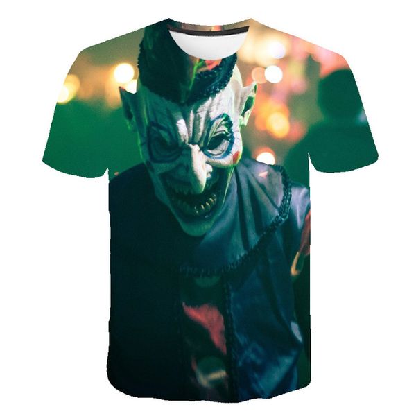 

colorful skull cosplay clown 3d print shirts horror anime kawaii men clothing