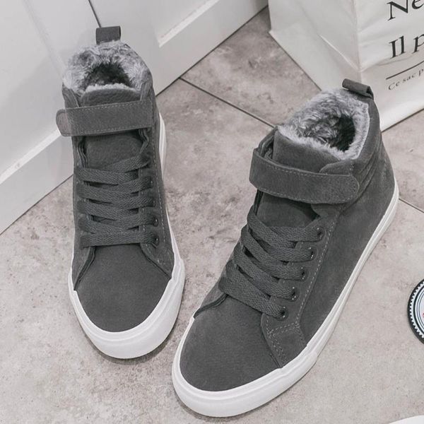 

winter outdoors women's high-hook shoes platform-bottom canvas shoes casual warm sneaker walking trekking