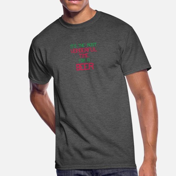 

most wonderful time for a beer t shirt men character short sleeve round neck novelty gift humor summer trend shirt