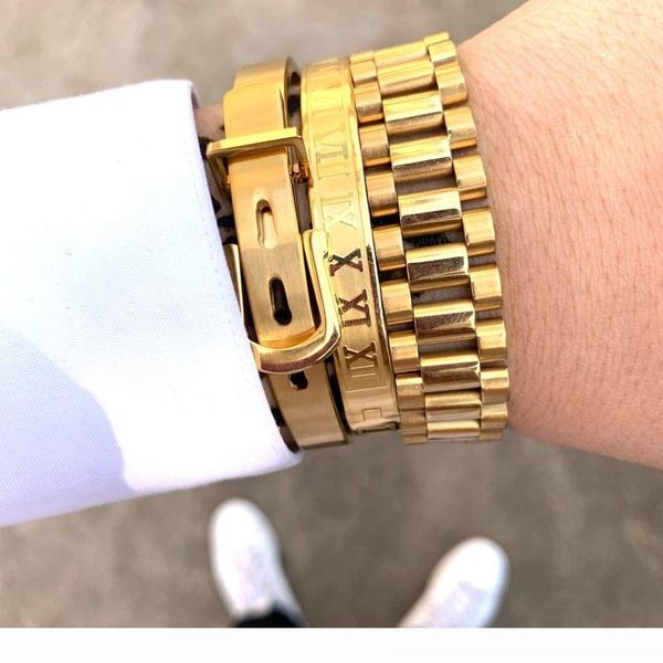 

men bracelets gold bangles stainless steel gold bangles fashion jewelry gift for male female valentine male for men bracelet gift, Black