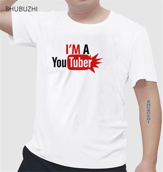 

t-shirt mens i'm a youtuber tee shirts quotescreation t shirt short sleeve clothing plus size euro size cotton tshirt