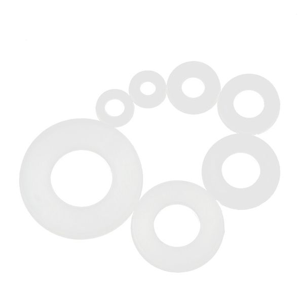 

250pcs easy install нейлон изоляции прокладки washer set plastic box flat -m8