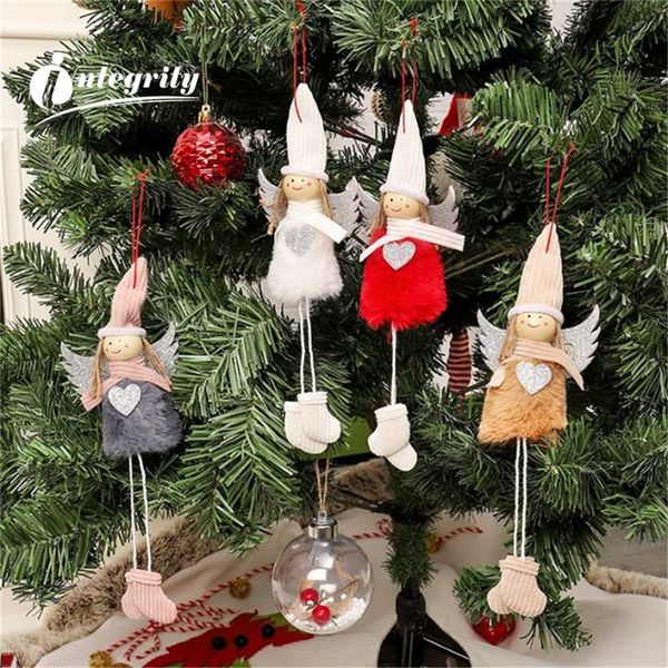

integrity 1pcs christmas plush cute angel doll pendants christmas tree hanging ornaments new year children gift lovely toys