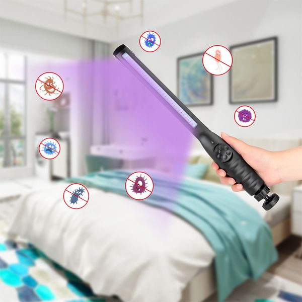 

portable led uv disinfection stick lamp handheld uvc light germicidal uv sterilizer mask home travel sterilization lamp usb rechargeable