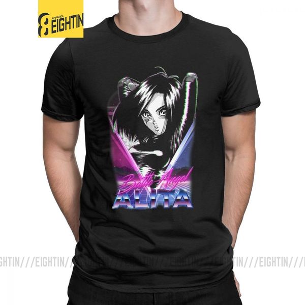 

battle angel alita футболки gunnm комик футболках новый чистый хлопок с коротким рукавом майка crewneck классические топы