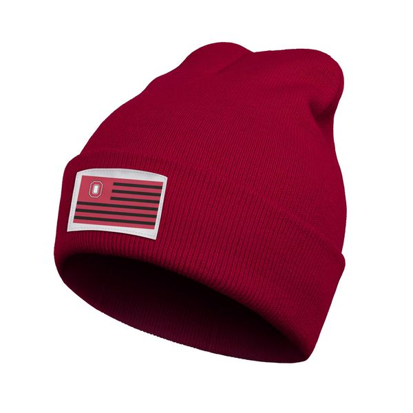 

государство моды огайо buckeyes флаг футбол slouch часы beanie hat street dancing шляпа эффект красный черный камуфляж серый, Blue;gray