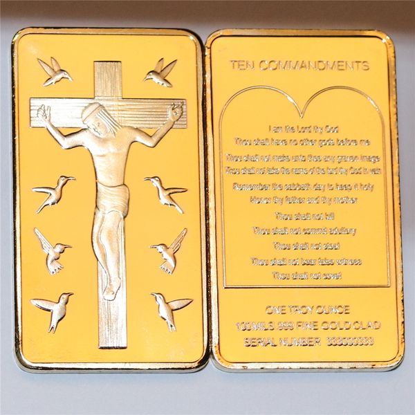 

troy ounce ten commandments jesus gold bar 1 oz coin collecting challenge art bar