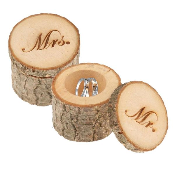 

1 pair wood ring case hers & his mrs & mr creative handmade diy wedding celebration 6*4.2cm jewelry storage display gifts cases, Pink;blue
