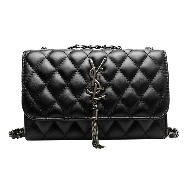 

new ladies chain bag fashion casual pu rhombus one shoulder messenger bag