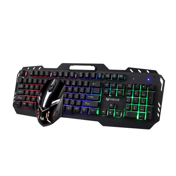 

keyboard mouse combos mixie x8000 with set bracket metal mechanical wired computer ubs backlit gaming