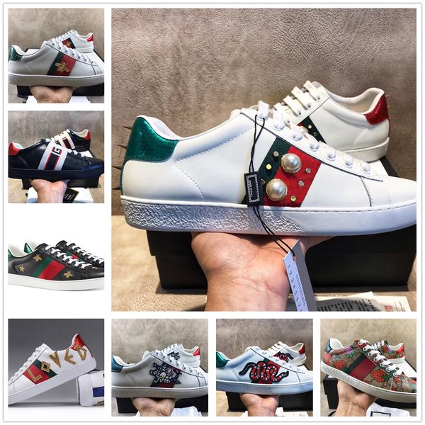 

italy bee green red stripes mens women sneaker casual shoes fashion ace running shoe walking trainers chaussures pour hommes with box