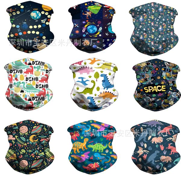 

dhl multi-function kids hiking magic scarf cycling bandana fashion cute face masks filter 20*32cm mask sport face sheild masque buffe 100/pc, Black;white