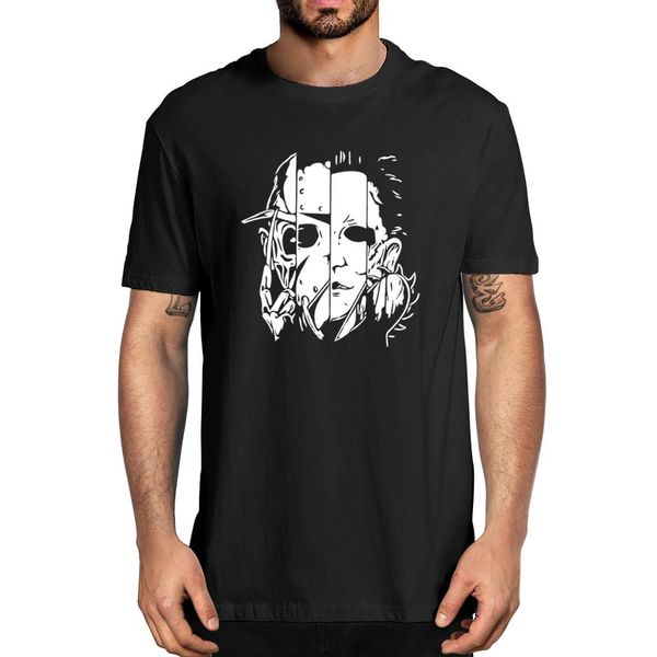

2020 новая летняя мода horror рубашка vintage мужская хлопковая рубашка хэллоуин подарок для мужчин шеи 100% хлопок футболки женщины верхней