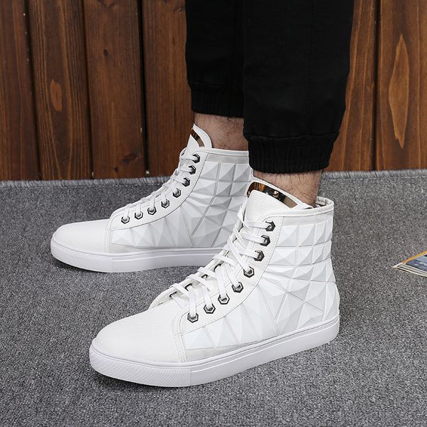 

high zipper boots men's shoes increased short boots casual shoes botas de hombre men's cow leather pointed toe ankle, Black