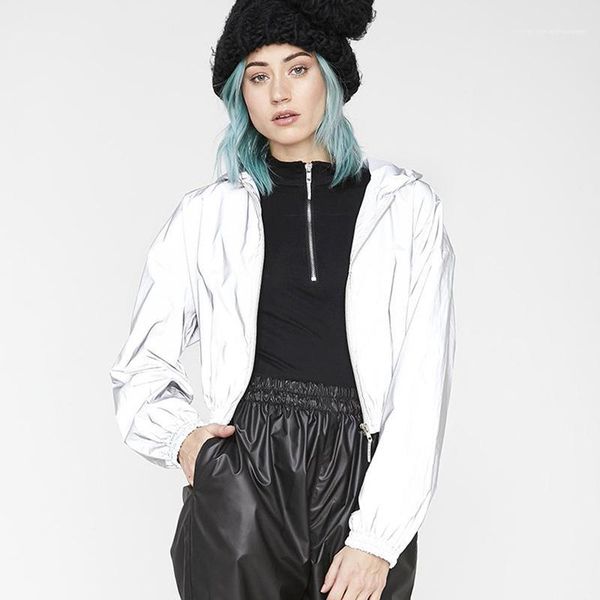 

coats womens reflection jackets long sleeve hooded collar streetwear clothing womens fashion designer winter autumn casual, Black;brown
